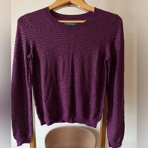 Alice and Olivia sparkly purple sweater